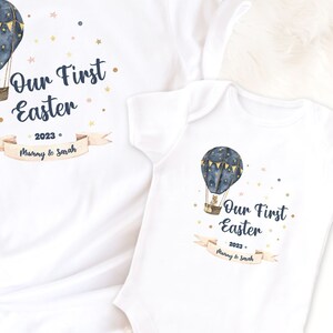 Erstes Oster-T-Shirt für Babys, Babys erster Oster-Bodysuit, passendes T-Shirt für Mutter und Baby, Osterfamiliengeschenk