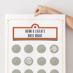 Poster personnalisé à gratter pour un rendez-vous galant à faire soi-même pour les couples, cadeau pour la Saint-Valentin