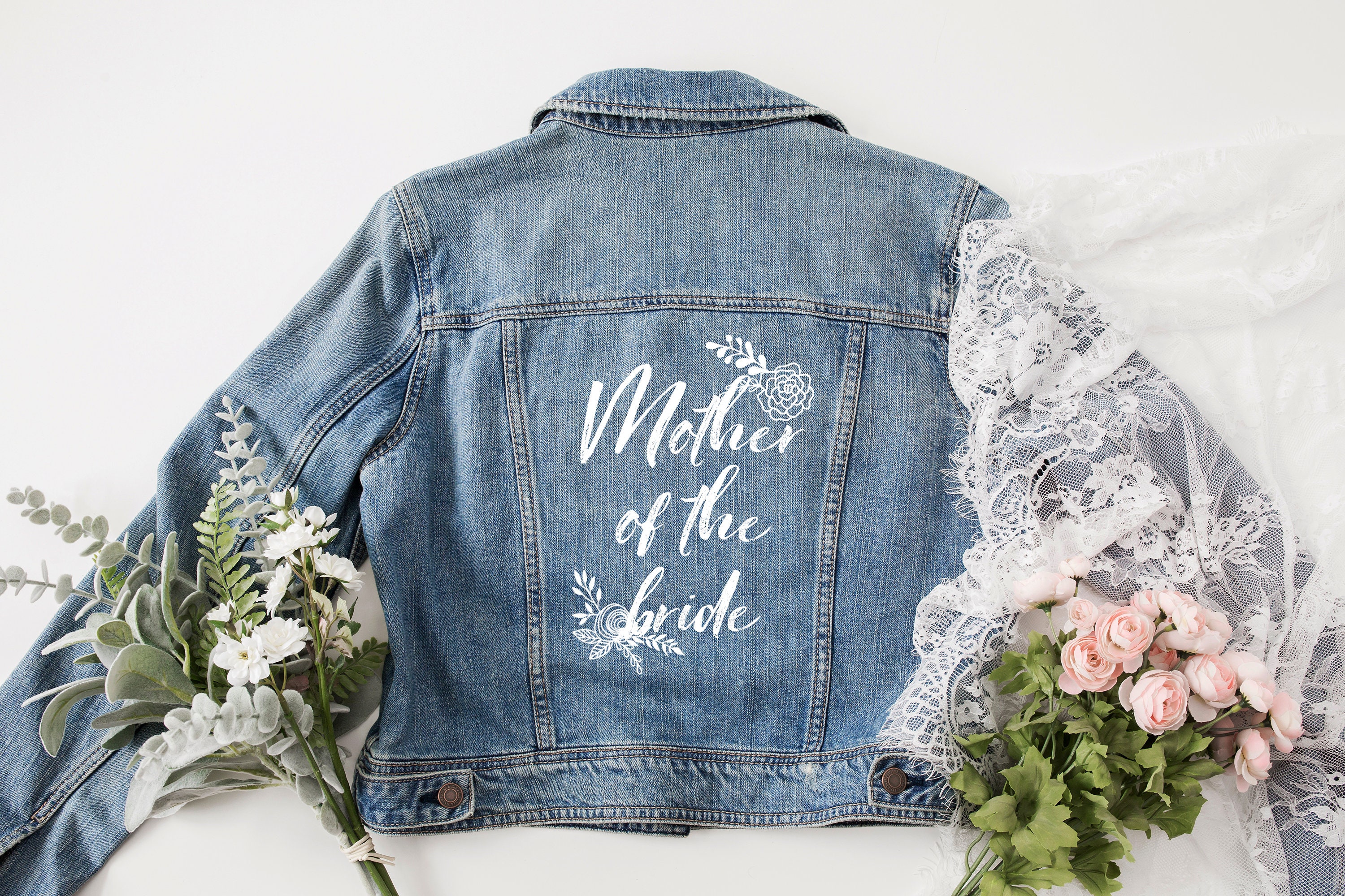 Boho Wedding Denim Jackets Mother of the Bride Jacket | Etsy