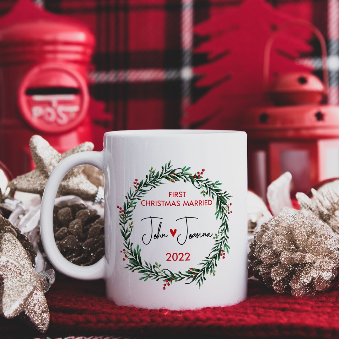 Hochzeitsgeschenk 'Erstes Weihnachten Verheiratet' – Glas-Anhänger Mit Aufhänger, Personalisierte Deko Für Frischvermählte