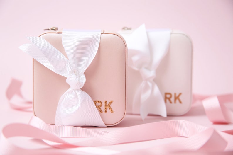 Stocking Filler Gift For Her Bridal Party Gift Bridesmaid Gift Personalised Travel Jewellery Box Jewellery Case with Name