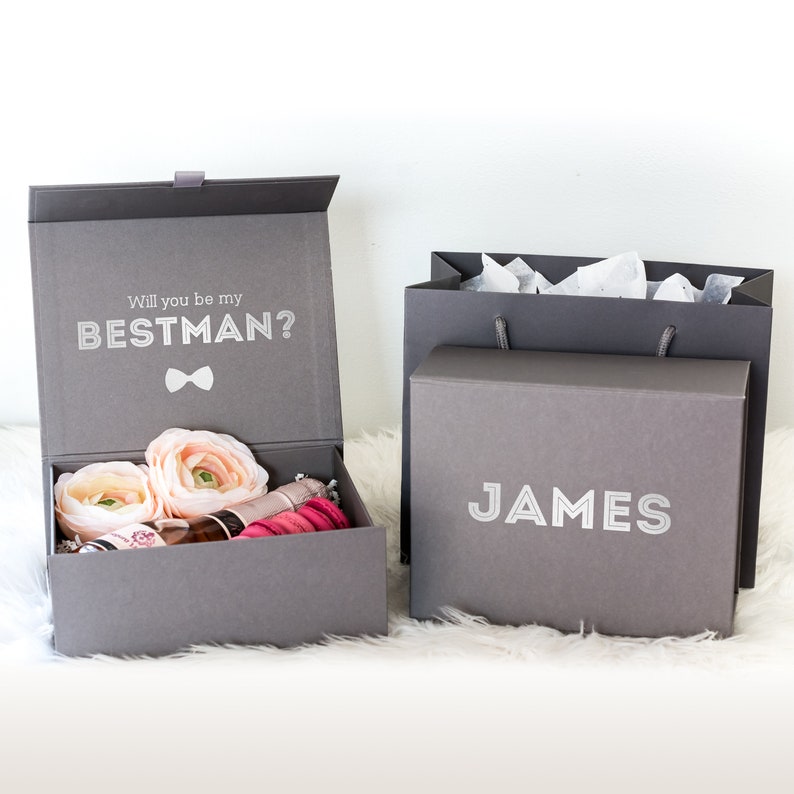 Best Man Proposal Gift Box Groomsman Proposal Gift Box, Personalized Bestman Proposal Gift Box, Groomsman Gift Box image 3