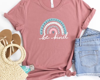 Be Kind T-Shirt, Rainbow Gift T-Shirt, Always Be Kind, Tee, Inspirational Shirt