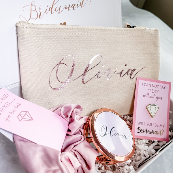 Personalised Bridesmaid Proposal Gift Box, Will You Be My Bridesmaid? Filled Gift Set