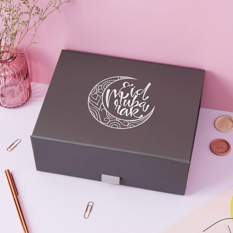 Personalised Eid Gift Box: Elegant Empty Hamper Personalized image 6