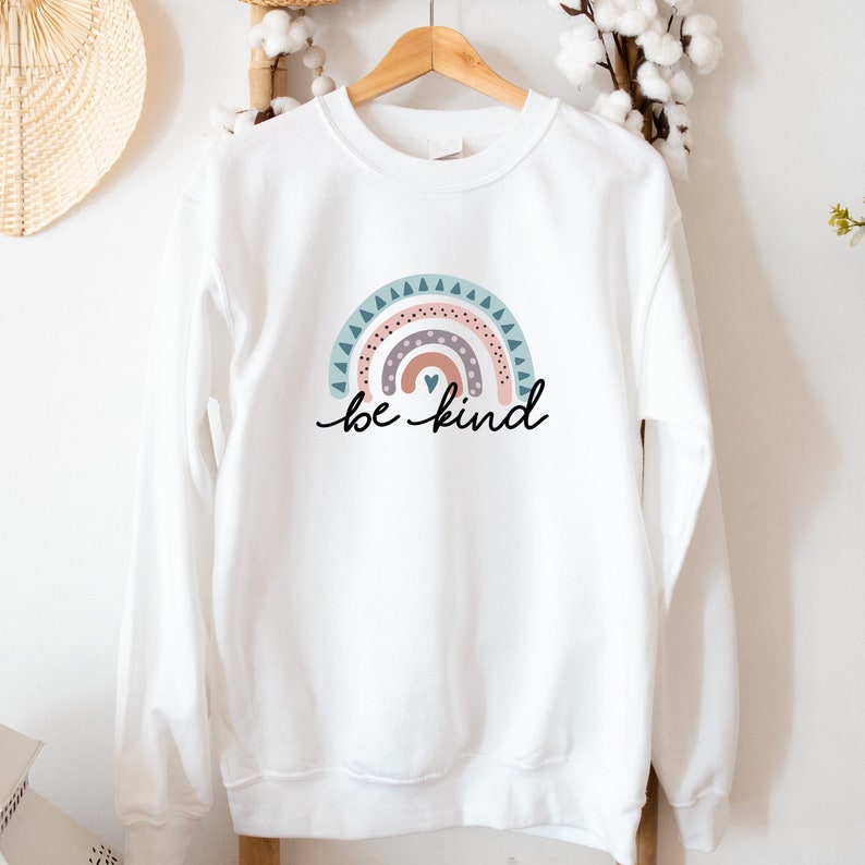Be Kind Jumper Rainbow Gift Be Kind Sweatshirt Always Be Etsy