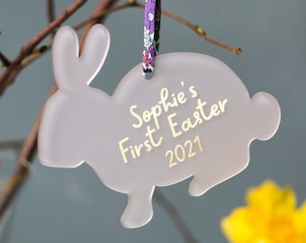 Baby's First Easter Bunny Ornament: Liberty Ribbon Decoration
