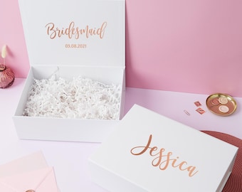 Personalized Foil Print Gift Box, Wedding, Bridesmaid Proposal