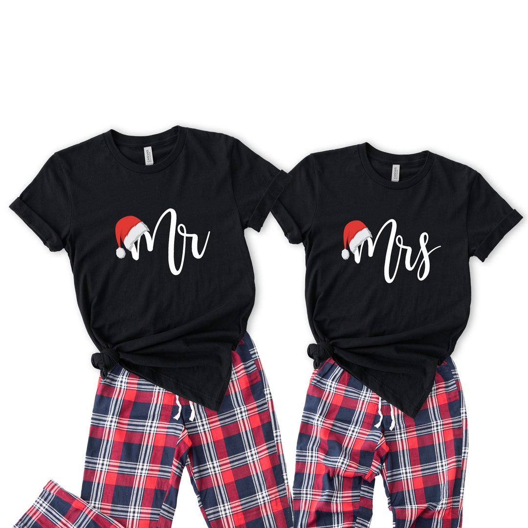 Mr and Mrs First Christmas Married Christmas Pyjamas Couples - Etsy UK