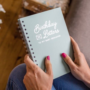 Diario de recuerdos personalizado para una nueva mamá / Cuaderno de cartas de cumpleaños para mi bebé de tapa dura