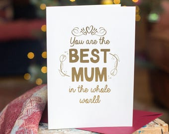 Mother's Day Card: Foil Detail - Luxury Pearlised Paper