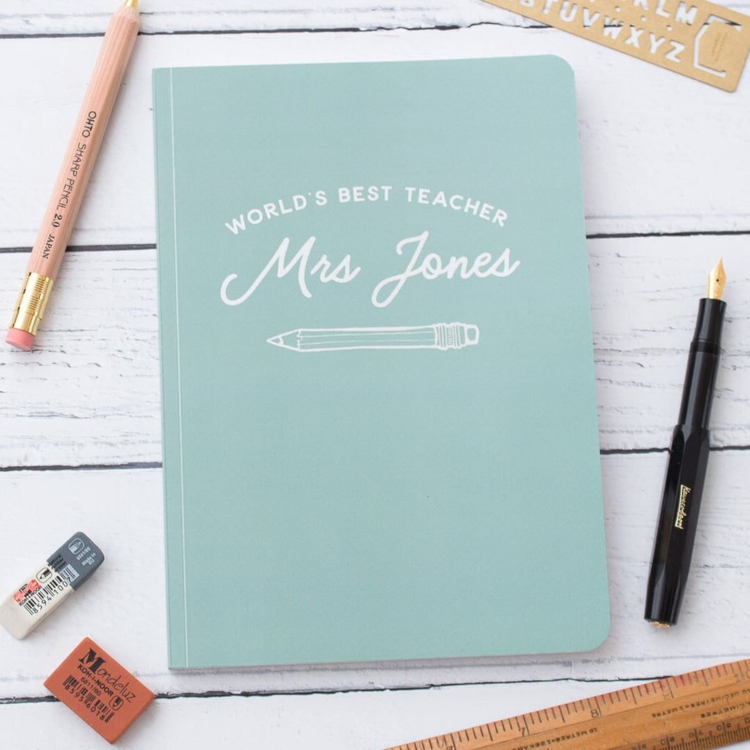 Personalised Teacher Notebook: Foil Stationery, End of Term Gift ...