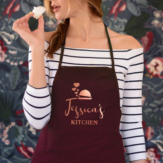 Personalised Kitchen Apron for Mother's Day Gift, Name Kitchen Apron  Cooking Baking Gift, Gift for Mum, Auntie, Granny, Her 