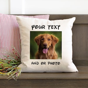 Custom Cushion Cover, Personalised Cushion, Custom Photo and Text Printed Cushion, Custom Printing Cushion Cover