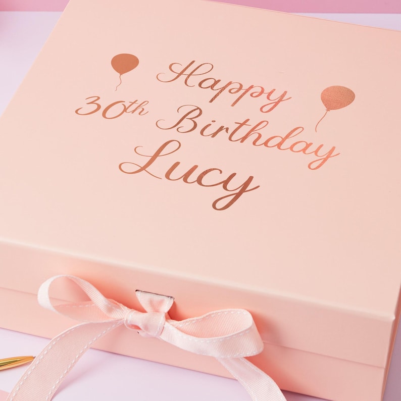Personalisierte Geburtstag Geschenkbox: Echte Folie Druck, Name Bild 3