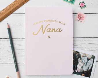 Cadeau fête des mères mamie, cadeau unique pour la fête des mères, carnet de notes personnalisé, livre de souvenirs pour maman, couverture souple du livre Making Memories