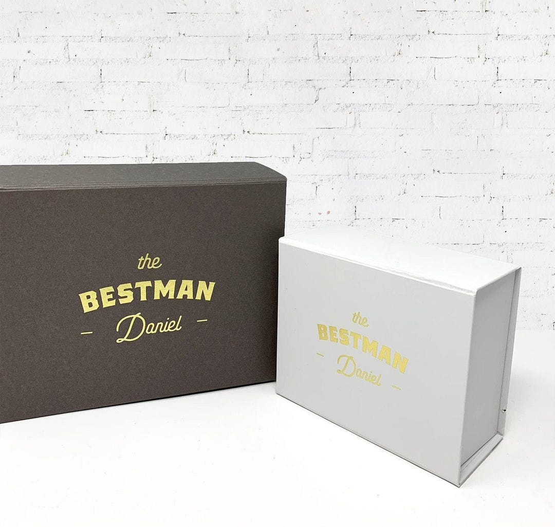 Personalized Best Man Gift Box, Groomsman Proposal Box - Etsy UK