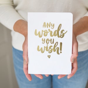 Personalisiertes Goldfolien Notizbuch: Individuell A5 Softcover Journal personalisiert