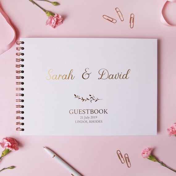 Guest Book Wedding Personalised A4 Guest Book Wedding Etsy