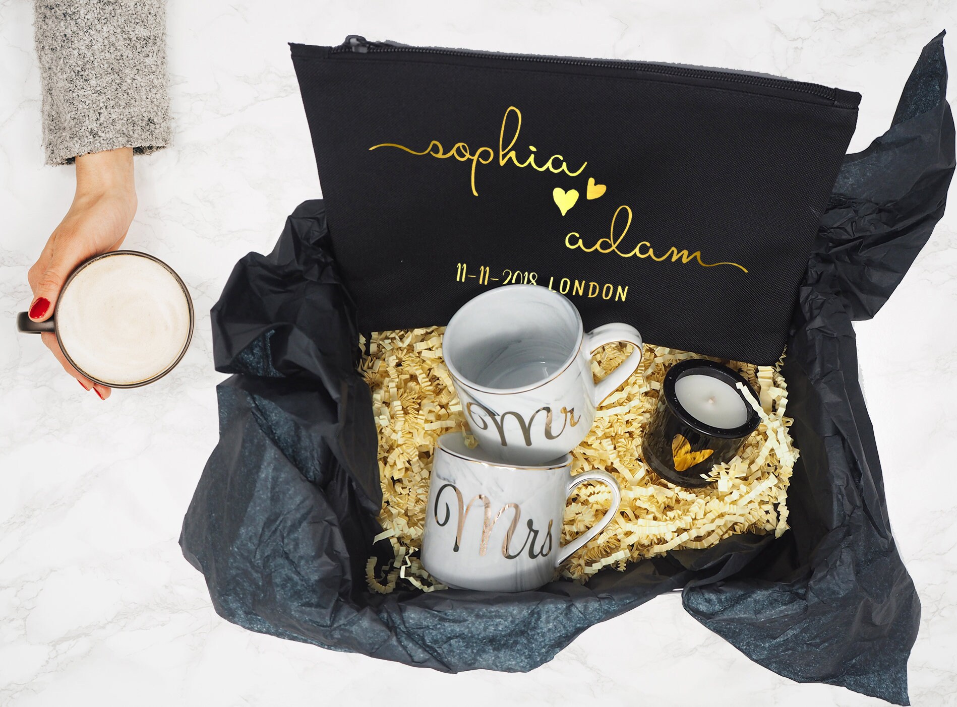 Mr Mrs Wedding Gift Set Engagement Gift for Couples Bride