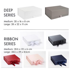 Caja de regalo para novios con estampado metálico: recuerdo magnético gris personalizado imagen 2