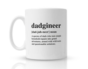 Funny Fathers Day Gift, Dadgineer Mug  | Father'S Day Mug, Gift For Dad, Engineer