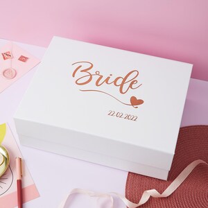 Personalized Wedding Gift Box: Foil Print, Names & Dates