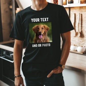 Custom Printed T Shirt, A4 Custom Photo and Text Printed Unisex T-Shirt | Personalised Front and Back T-Shirt, Party Shirts, Custom Printing
