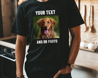 Personalised T-Shirt: Custom Photo and Text - Unisex Fit