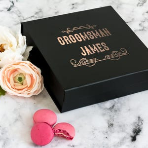 Best Man Gift Box Groomsman Gift Box Personalized Bestman Proposal Gift Box Groomsman Gift Box Black Gift Box