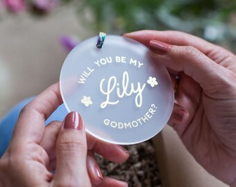 Personalised Godmother Proposal Keepsake - Liberty Ribbon Personalized