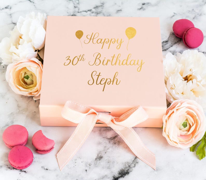 Personalisierte Geburtstag Geschenkbox: Echte Folie Druck, Name Bild 6