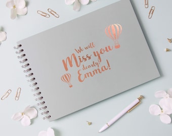 Personalised Guest Book for Leaving Gifts, Farewells at Work, City, or University