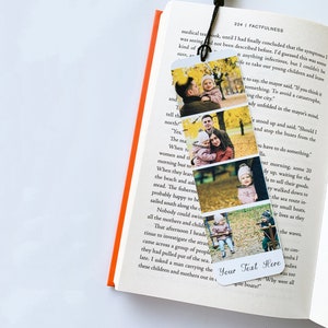 Personalised Photo Bookmark Metal - Unique Booklover Gift, Best Friend & Mum Gift, Custom and Reading Gift