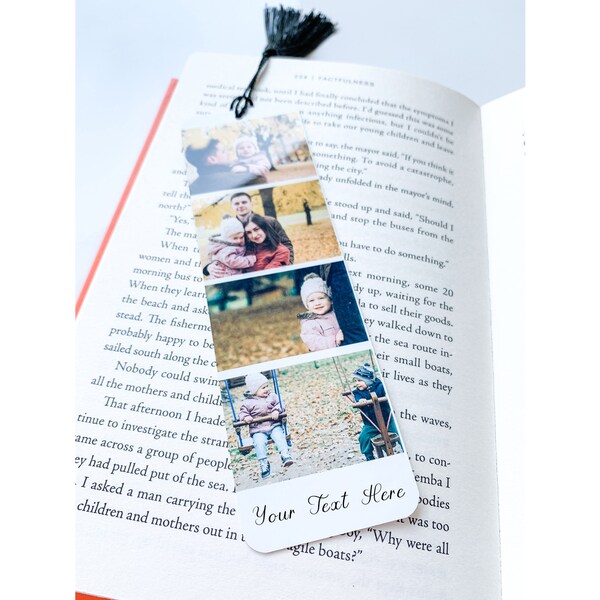 Personalised Metal Photo Booth Bookmark | Metal Book Mark Page with Tassel | Gift for Dad Mum Friends Gift for Him For Her Mothers Day Gift