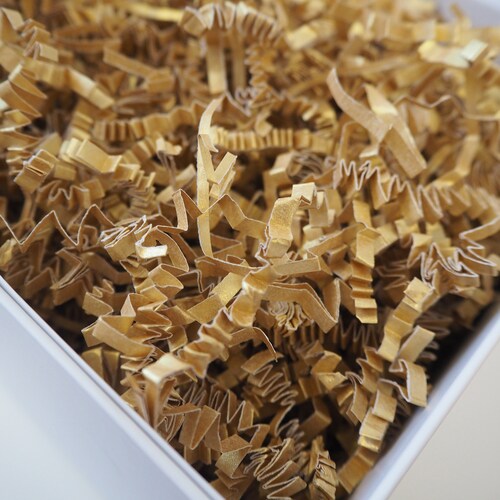  Xmas Gift cesta box fill Packaging  200 g Brown  naturale Manila marrone Crinkle ZIG zag Paper Shred  