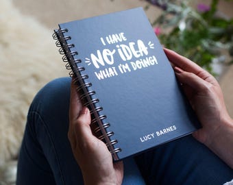 Custom Name Hardback Notebook: Back To School Student Journal
