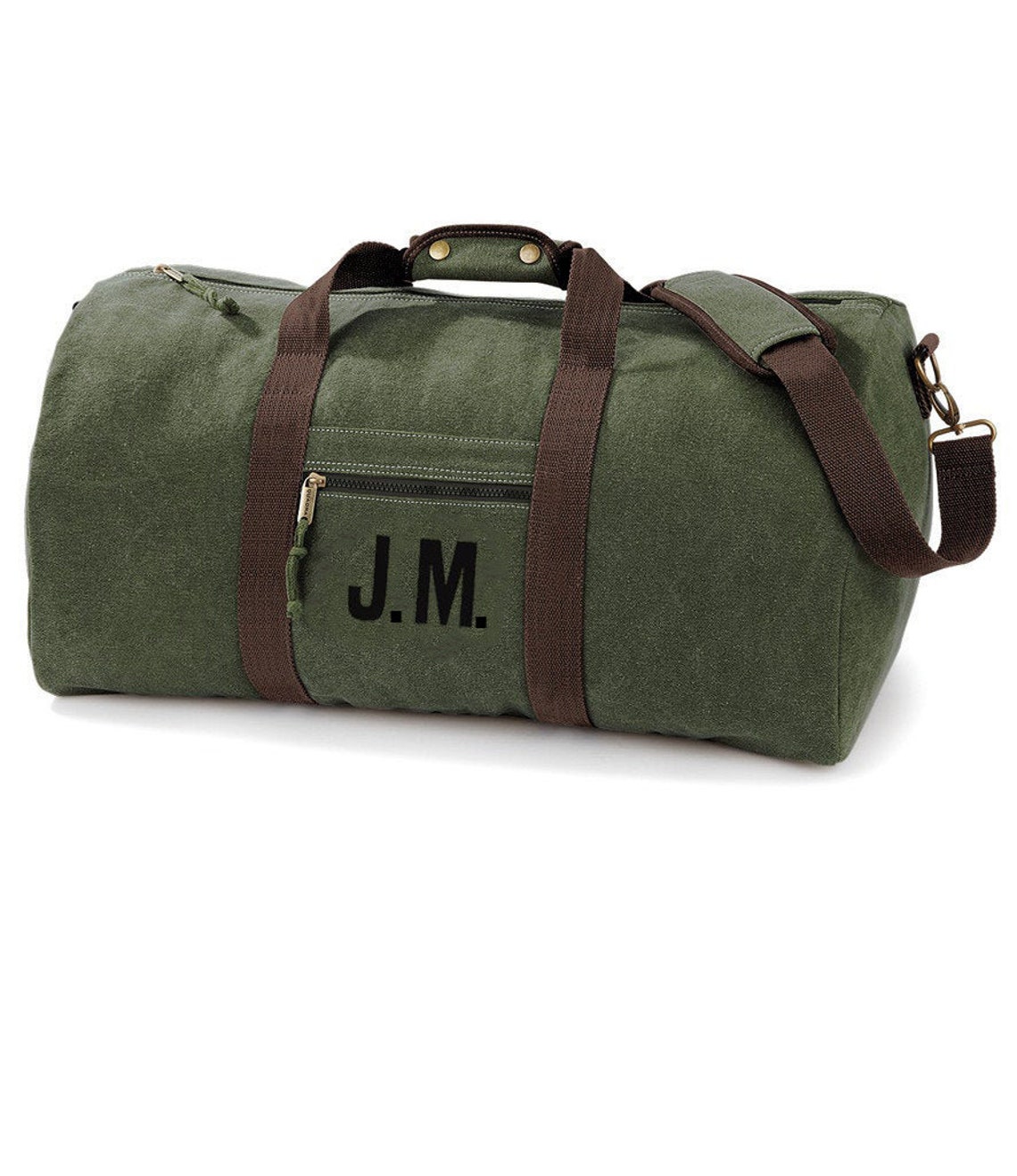 Men's Duffel Bag Vintage Canvas Holdall Personalized Etsy UK