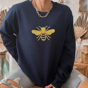 Bee Sweatshirt, Honey Bee Gift Unisex size Loose Fit, Bumble Bee Jumper, Nature Lover Gift for Mother's Day, Gift for her, mum mom