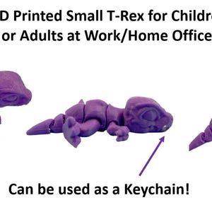 3-D gedruckter kleiner T-Rex für Kinder oder Erwachsene bei der Arbeit/im Home Office