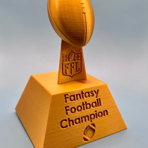 Customizable 3D Printed Fantasy Football Trophy