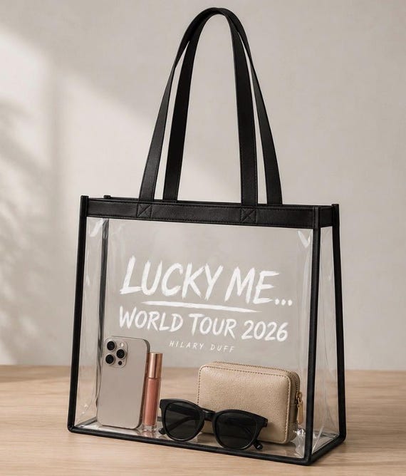 Hilary Duff Lucky Me World Tour 2026 Clear Stadium Tote Bag - Etsy