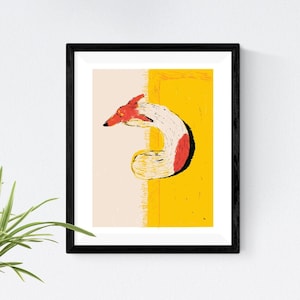 Arte del bassotto / Stampa bassotto / Arte murale / Illustrazione / Arte astratta / Stampa moderna della metà del secolo / Stampa artistica / Decorazione per la casa / Eccentrico / Decorazione divertente /