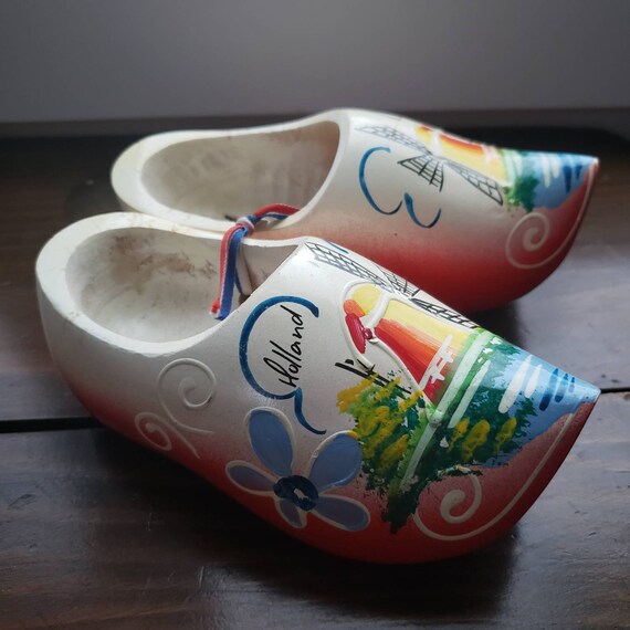 Pair Of Holland Made Wood Clogs - Wood Footwear - image 2