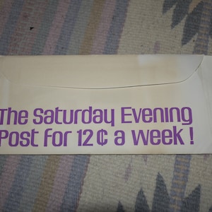 Post Magazine 1960&#39;s Subscription Advertisement - &quot;The Saturday evening POST for 12 Cents a week!&quot;