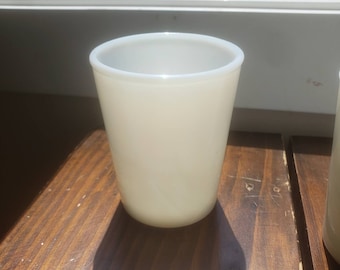 Milk Glass Juice Tumbler - Iridescence White And Blue Glass Cup