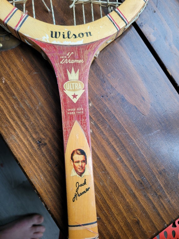 Raquette de tennis vintage Wilson Jack Kramer autographe Speed Flex