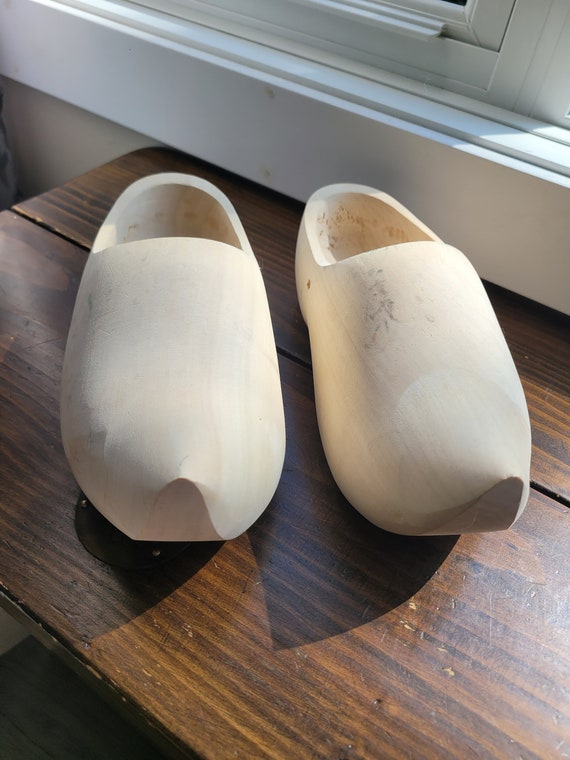 Pair Of Holland Made Wood Clogs - Wood Footwear - 