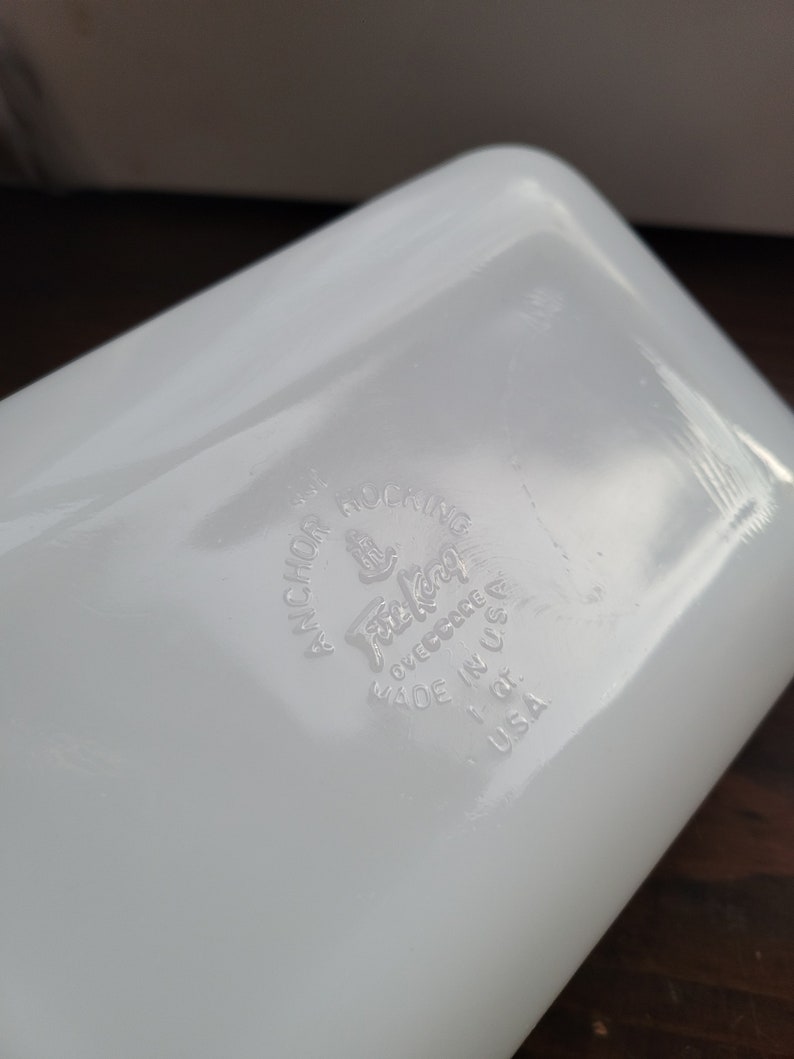 Milk Glass Fire King Ware Loaf Pan Classic Kitchen Glass Etsy