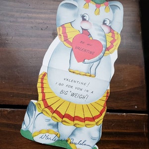 VALINTINE! Ti cerco in un grande "peso" - Carta pieghevole vintage di San Valentino - A-Meri-Card L-4578